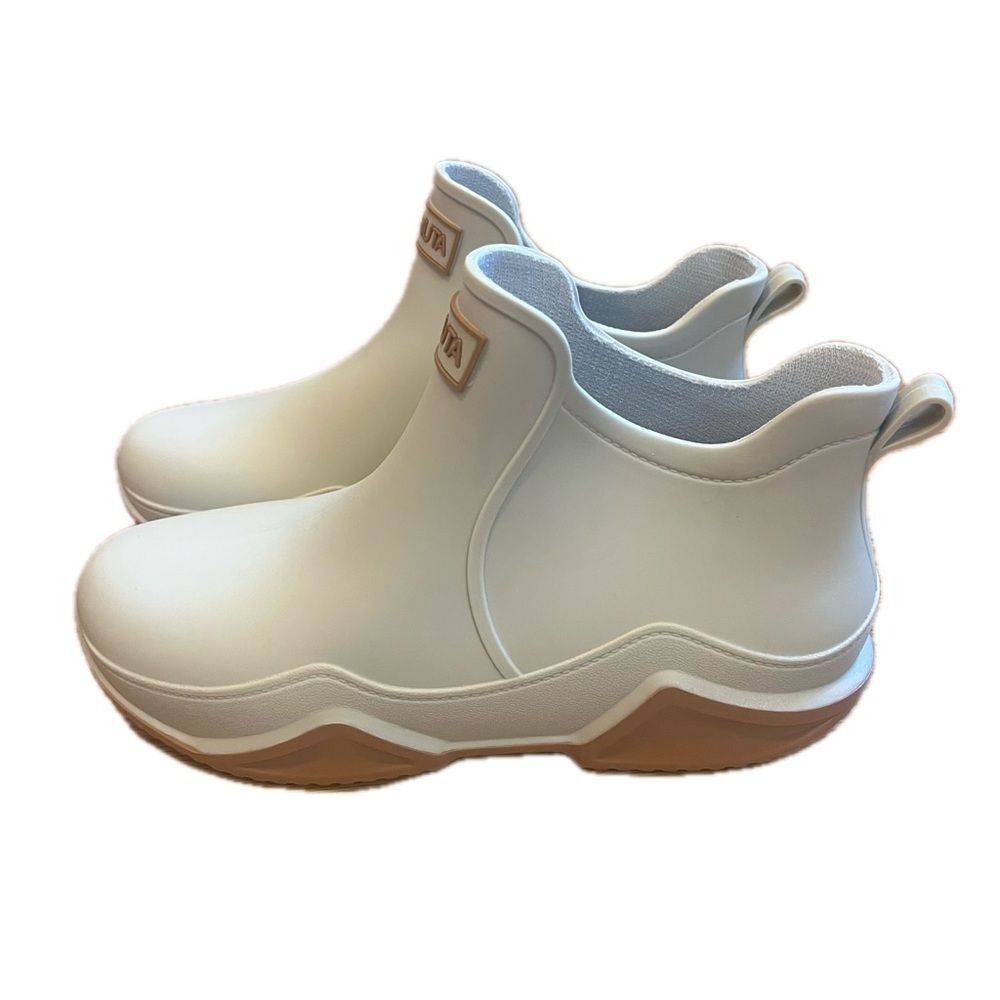 Weimuta Waterproof Rubber Ankle Boots Tan Size 38 - Picture 2 of 8